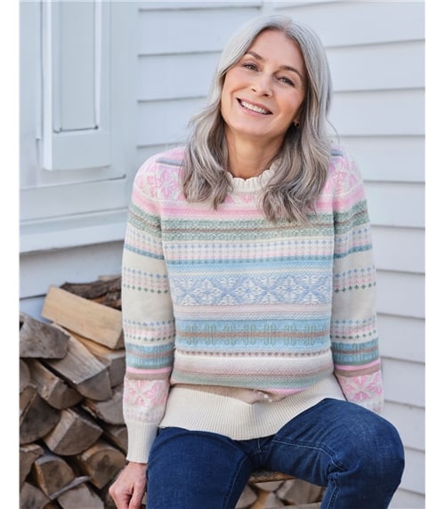 Pull-over à motif Fairisle 