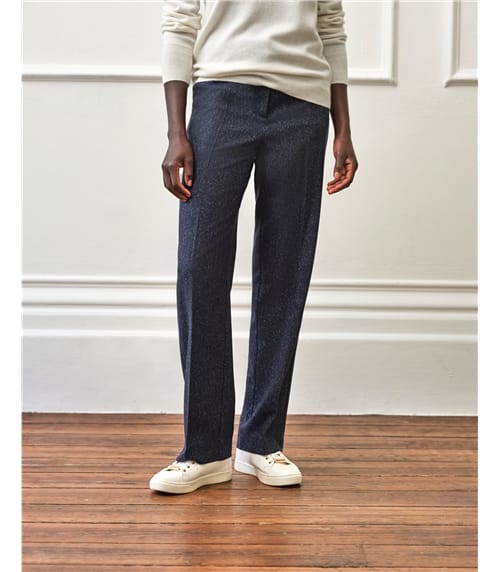 Wool Blend High Waist Trouser