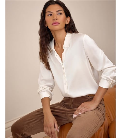 Sand Washed Pure Silk Satin Blouse