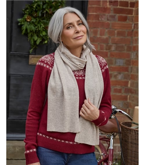 Cashmere Merino Ribbed Scarf