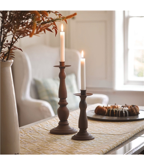 Warm Metal Candlesticks