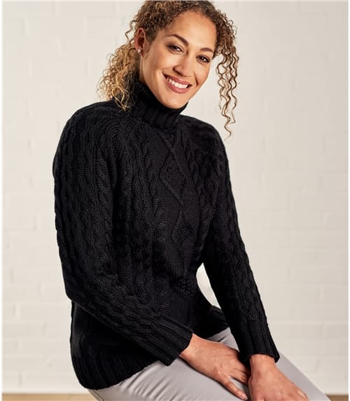 Pure Wool Polo Neck Jumper