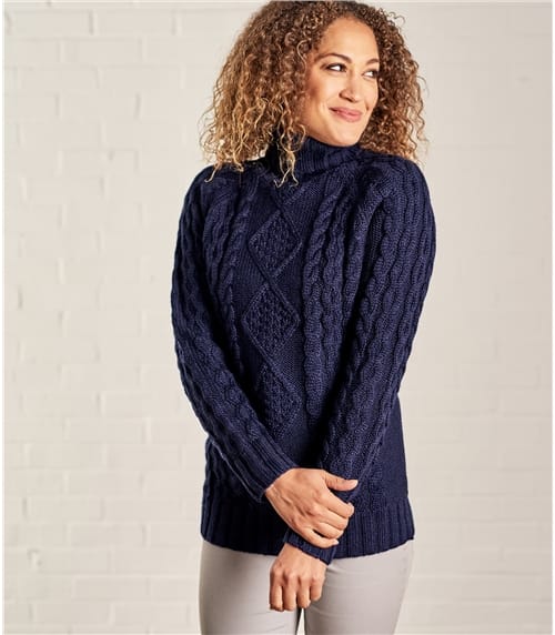 Pure Wool Polo Neck Jumper