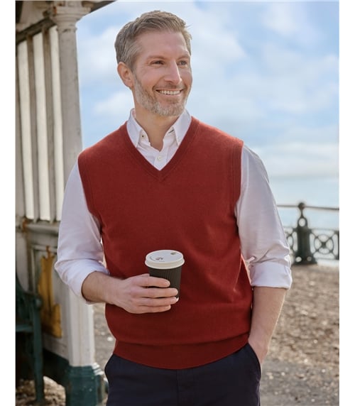 Pull sans manches - Homme - Cachemire & Mérinos