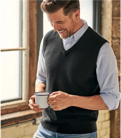 mens slipover sleeveless jumpers