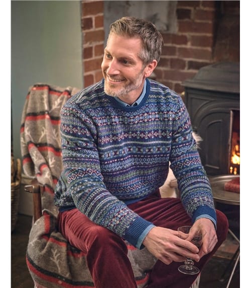 Crew Neck All Over Fairisle Jumper
