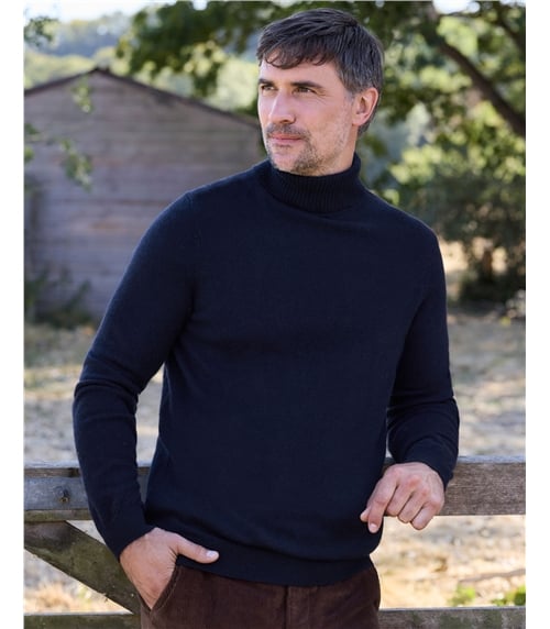 Pure Cashmere Polo Neck Jumper