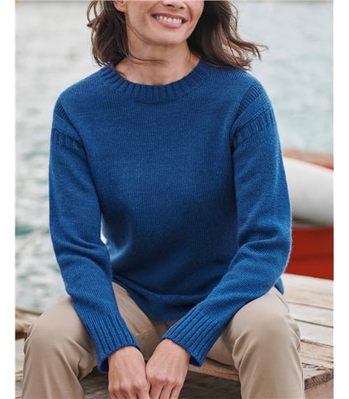 Guernsey-Pullover aus reiner Wolle für Damen