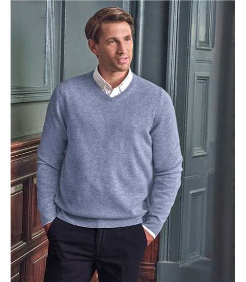 Mens Cashmere V Sweater