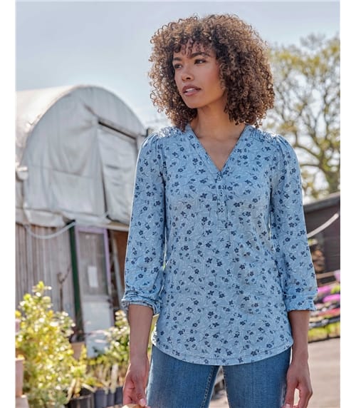 Shirred Detail Longline Top