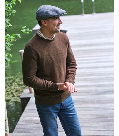 Pull à col rond - Homme - Laine d’agneau certifiée 100% RWS
