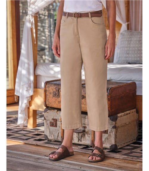 Relaxed Fit Cropped Chino