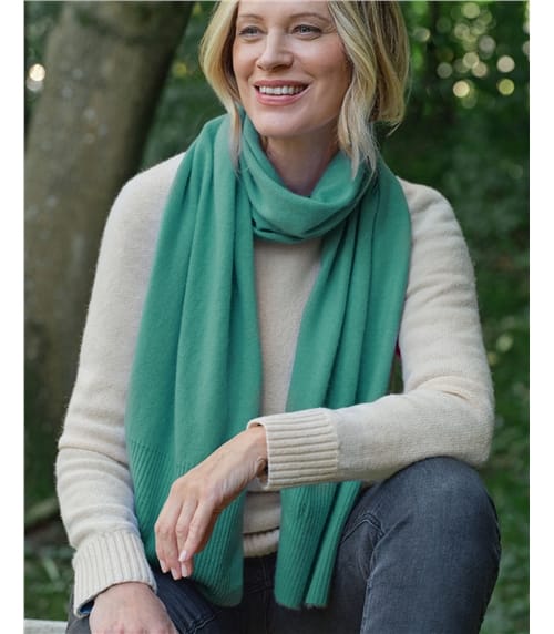 Cashmere Merino Ribbed Scarf