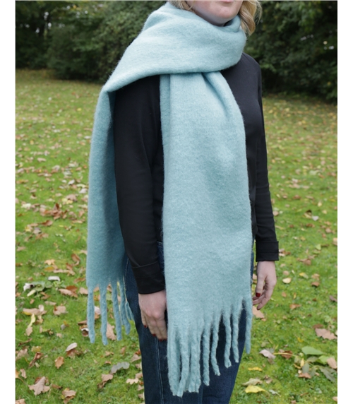 Fluffy Recycled Polyester Blanket Scarf