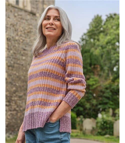 Ribbed Marl Stripe Jumper