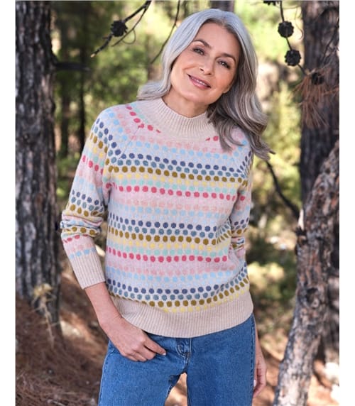 Multi Spot Pastel Sweater