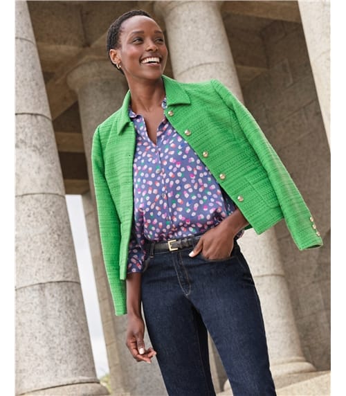 Collared Boucle Jacket