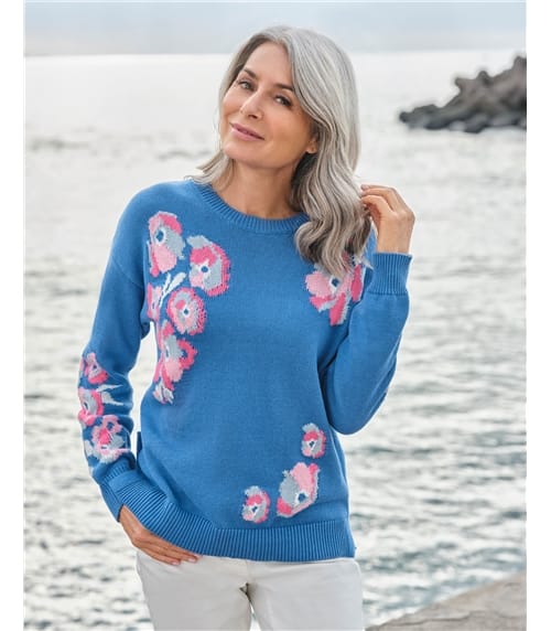 Jacquard Floral Sweater