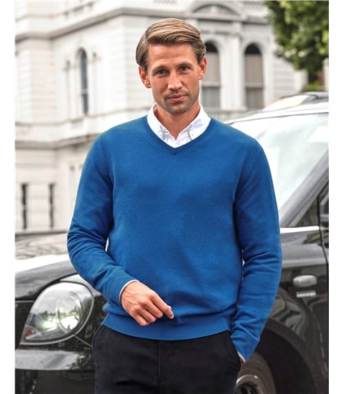 Mens Cashmere V Sweater