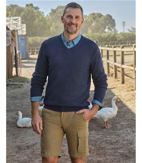 Pullover mit V-Ausschnitt für Herren