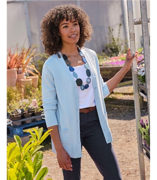 Long V Neck Cardigan