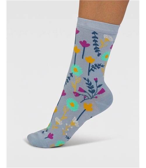 Womens Marguerite Floral Organic Cotton Socks