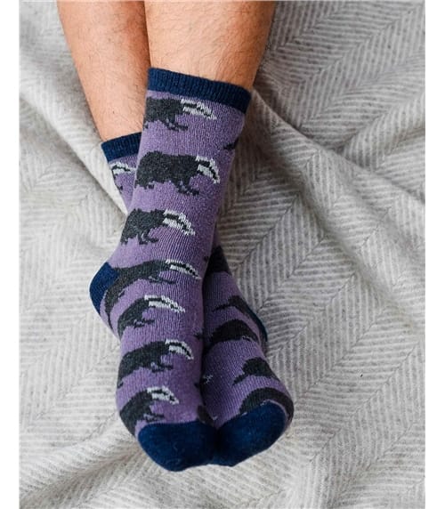 Mens Lambswool Ankle Socks