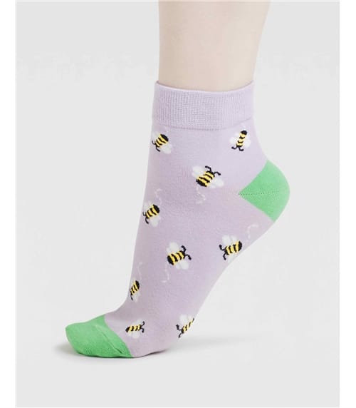 Knöchelsocken aus Bio-Baumwolle, Bienen – Beth