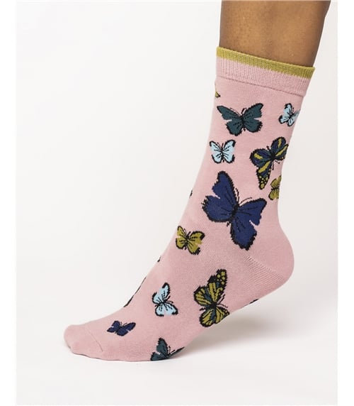 Womens Organic Cotton Butterfly Socks