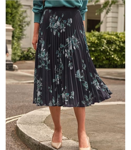 Pleat Midi Skirt