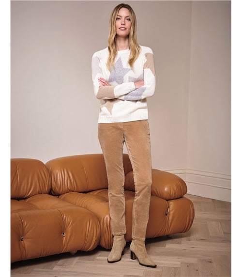 Röhrenjeans aus Samt