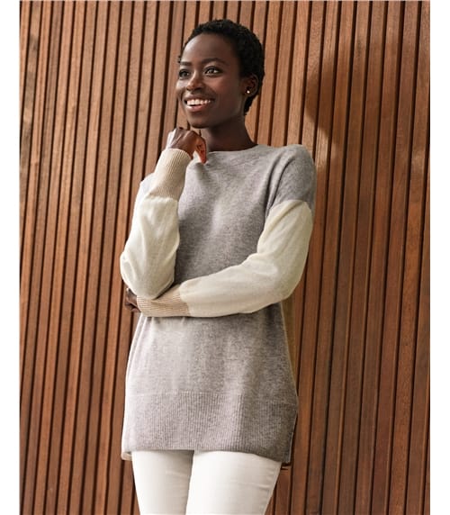 Cashmere Color Block Sweater