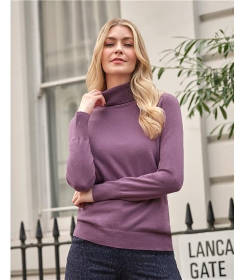 Womens Cashmere Turtle Neck Sweater