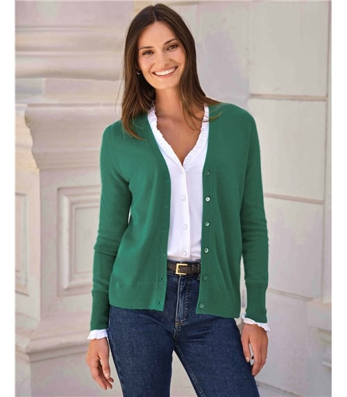Cashmere V Neck Cardigan