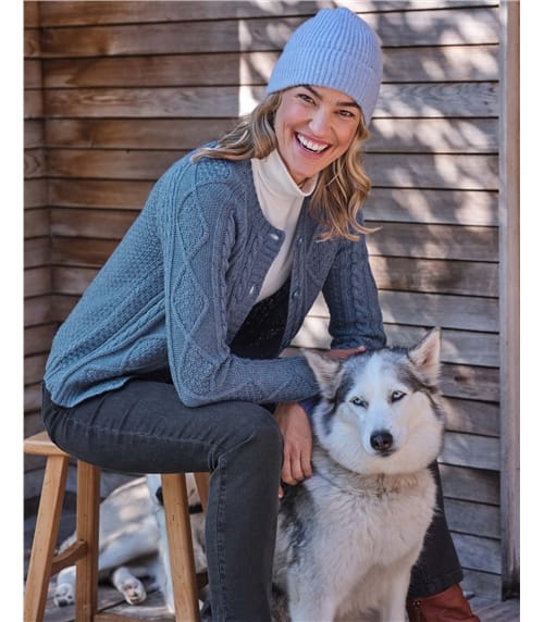 Cable Button Through Cardigan