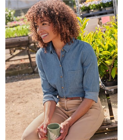 Classic Button Through Denim Shirt