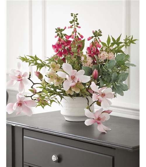 Wide White Terracotta Vase
