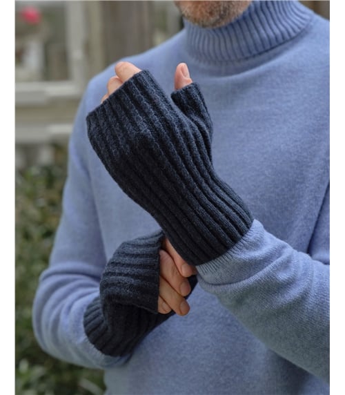 Mens Cable Fingerless Glove