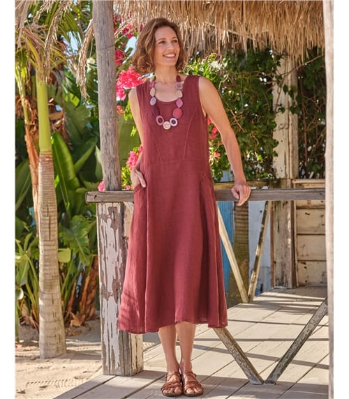 Womens Pocket Pinafore Dress