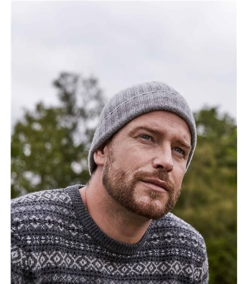 Altea Ribbed-knit Wool Cap in Grey Mens Accessories Hats for Men Grey 