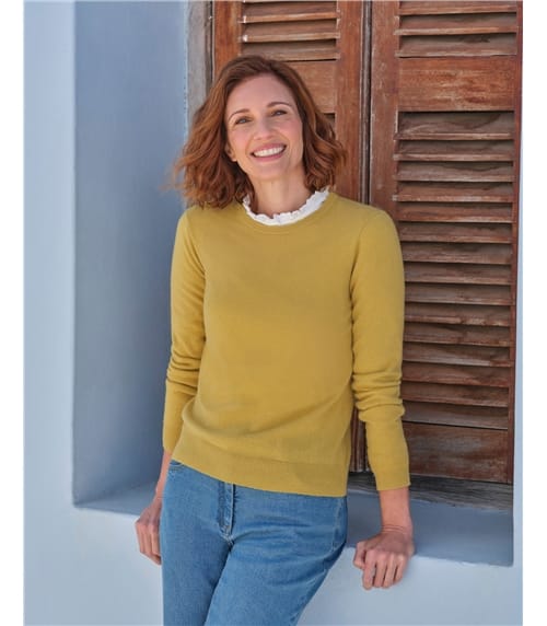 Pull à col rond - Femme - Cachemire & Mérinos