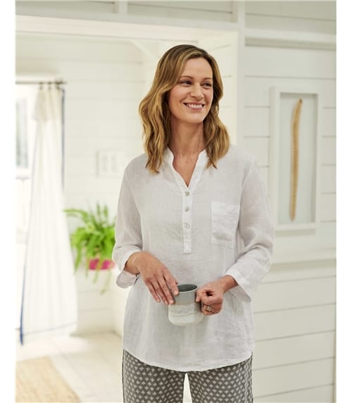 Loose Fit Linen Shirt