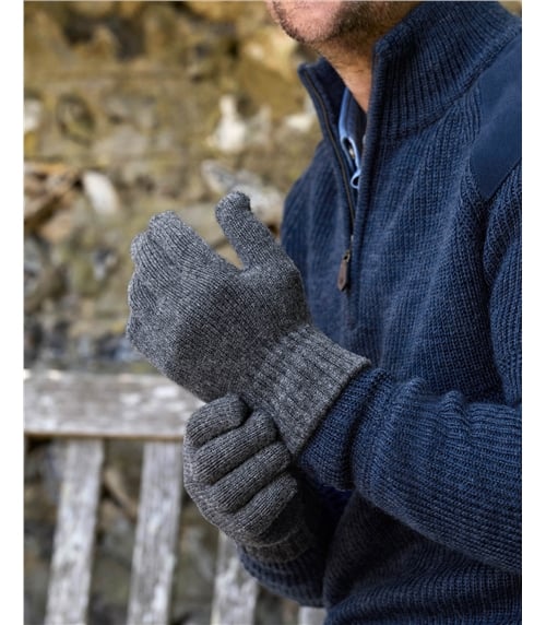Mens Essential Pure Lambswool Gloves