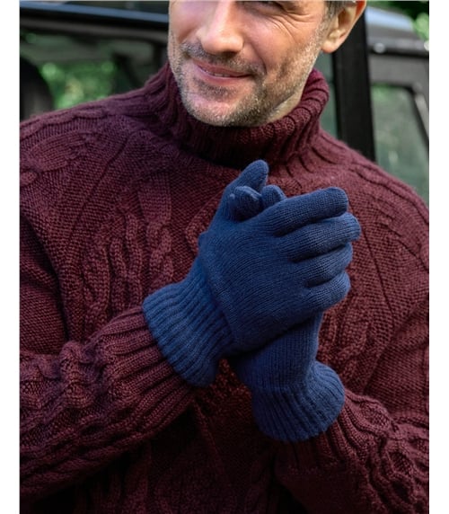Mens Essential Pure Lambswool Gloves