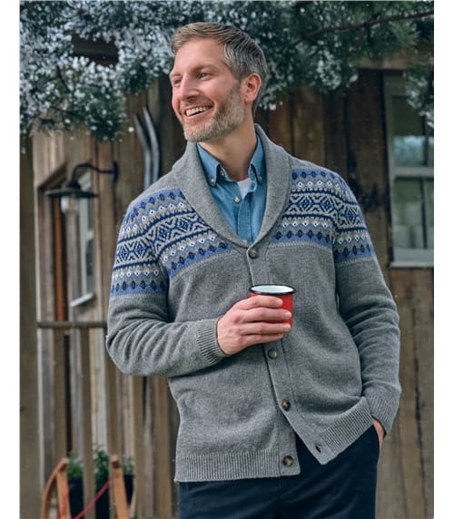 Fairisle Shawl Collar Cardigan