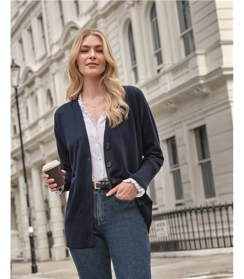 Pure Cashmere Boyfriend Cardigan