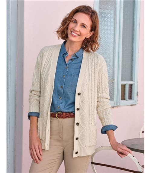 Boyfriend Aran Cardigan