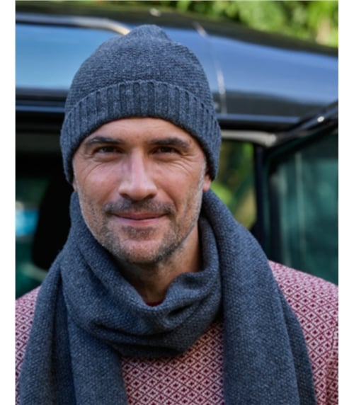 Mens Essential Lambswool Beanie Hat