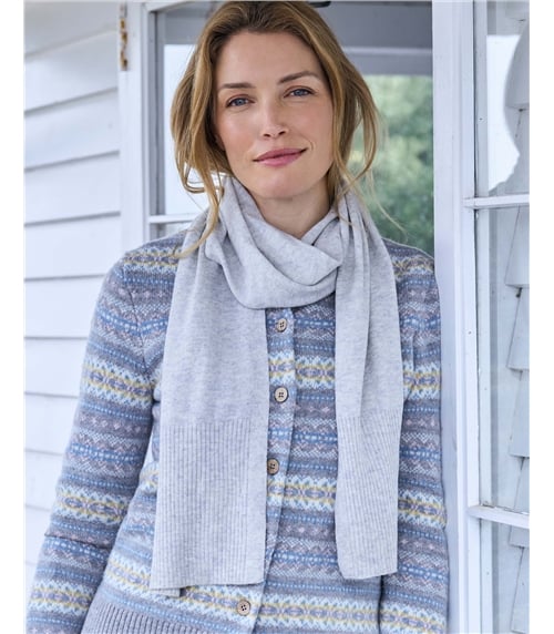 Cashmere Merino Ribbed Scarf