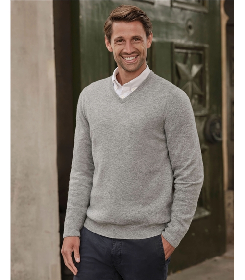 Mens Cashmere V Sweater